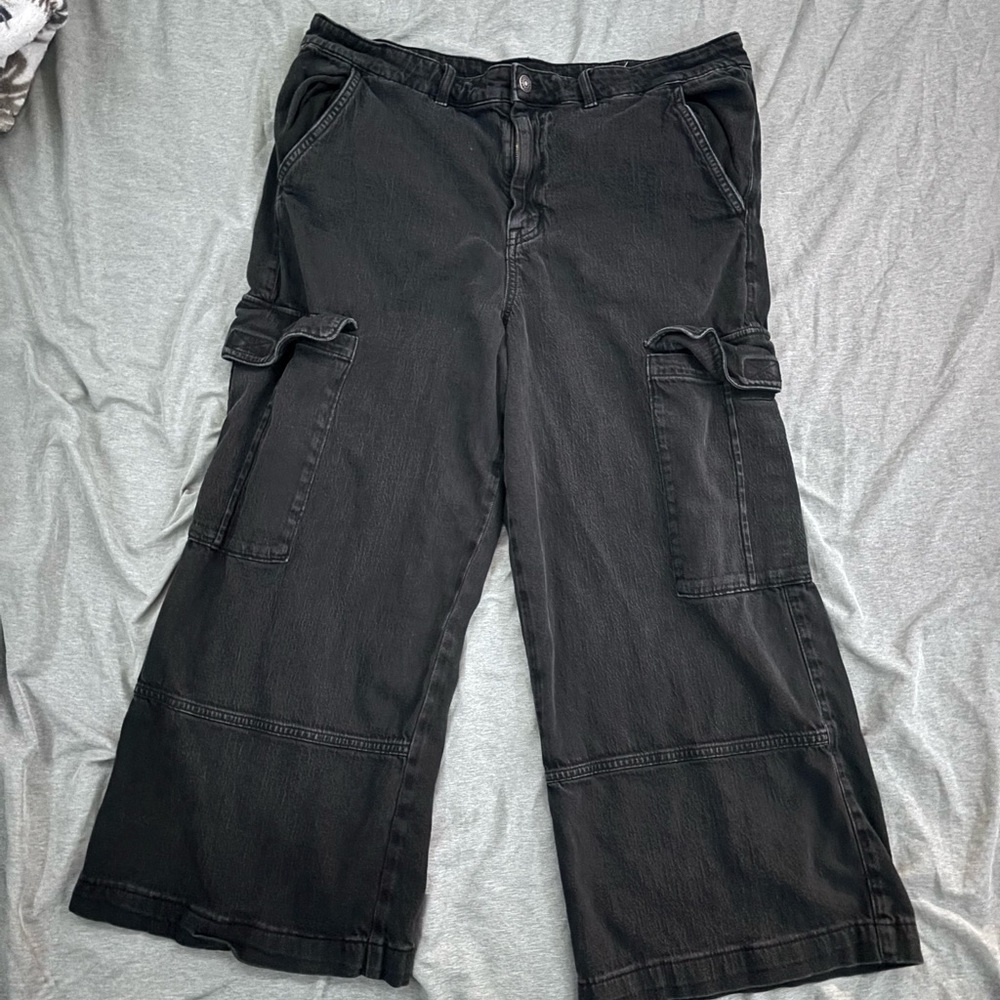 American Eagle Outfitters Black Wide Leg Jeans